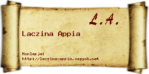Laczina Appia névjegykártya